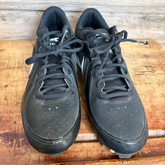 Nike Baseball Rubber Cleats Black White Men's 10 Good Used Condition - Picture 9 of 11